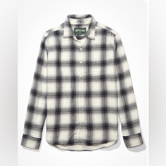 American Eagle Outfitters Other - AMERICAN EAGLE Men's Super Soft Everyday Button-Up Black/White Shirt, size M